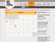 South West Transit Association Events Calendar - Events are displayed both on traditional calendar and in list. 