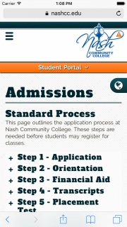 Nash Admissions Mobile